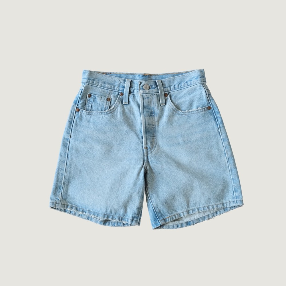 Levi's Light Wash Blue Denim Jean Shorts